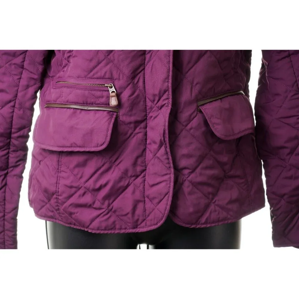 LAUREN Ralph Lauren Purple Quilted Jacket with Buckle Collar - Picture 9 of 16